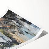 Electric Wall Art | Coastal Cabin Serenity in Nature - Electric Art Print