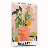 Vibrant Electric Wall Art: Modern Floral Electric Art Canvas Print