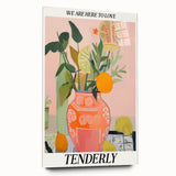 Vibrant Electric Wall Art: Modern Floral Electric Art Canvas Print