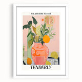 Vibrant Electric Wall Art: Modern Floral Electric Art Canvas Print