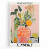 Vibrant Electric Wall Art: Modern Floral Electric Art Canvas Print