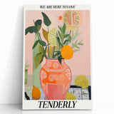 Vibrant Electric Wall Art: Modern Floral Electric Art Canvas Print