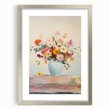 Electric Floral Wall Art: Vibrant Flower Bouquet in Modern Electric Decor