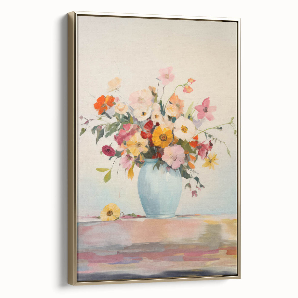 Electric Floral Wall Art: Vibrant Flower Bouquet in Modern Electric Decor