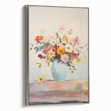 Electric Floral Wall Art: Vibrant Flower Bouquet in Modern Electric Decor