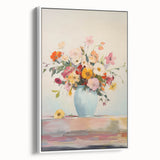 Electric Floral Wall Art: Vibrant Flower Bouquet in Modern Electric Decor