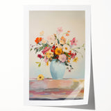 Electric Floral Wall Art: Vibrant Flower Bouquet in Modern Electric Decor