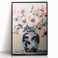 Electric Floral Wall Art: Bold Poppy Vase in Modern Electric Art Canvas