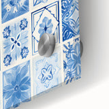Electric Tile Wall Art: Blue Geometric Patterns in Modern Electric Decor