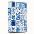 Electric Tile Wall Art: Blue Geometric Patterns in Modern Electric Decor