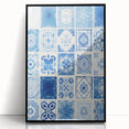 Electric Tile Wall Art: Blue Geometric Patterns in Modern Electric Decor