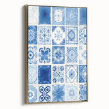 Electric Tile Wall Art: Blue Geometric Patterns in Modern Electric Decor