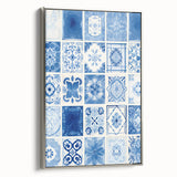 Electric Tile Wall Art: Blue Geometric Patterns in Modern Electric Decor