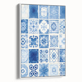 Electric Tile Wall Art: Blue Geometric Patterns in Modern Electric Decor
