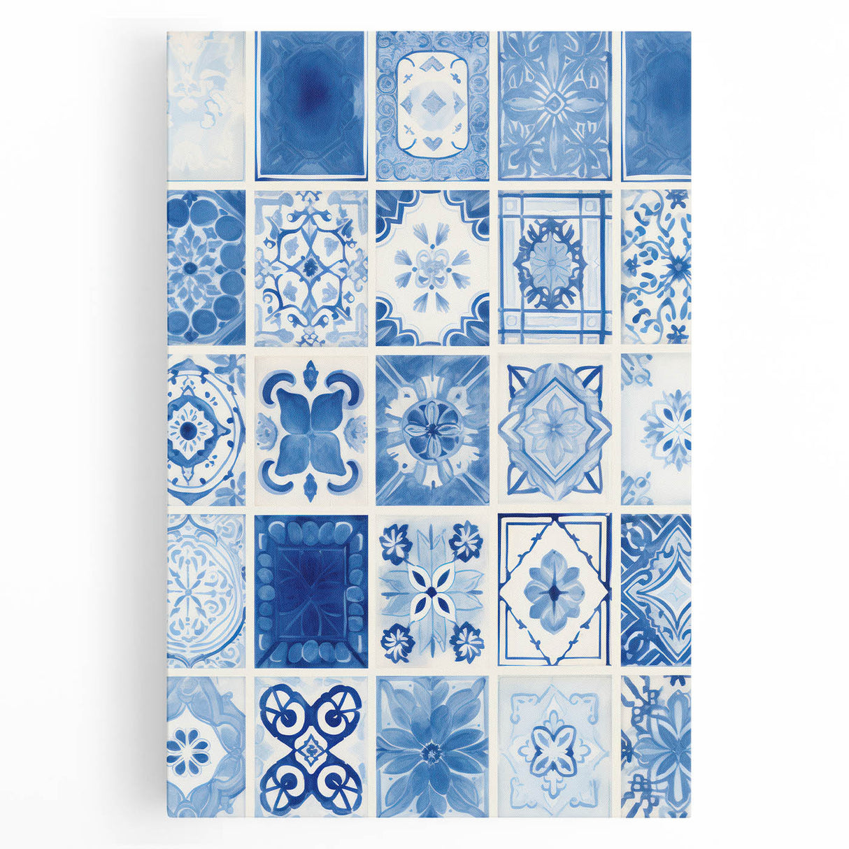 Electric Tile Wall Art: Blue Geometric Patterns in Modern Electric Decor