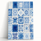 Electric Tile Wall Art: Blue Geometric Patterns in Modern Electric Decor