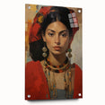 Electric Portrait Wall Art: Vibrant Woman in Bold Modern Decor