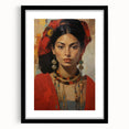Electric Portrait Wall Art: Vibrant Woman in Bold Modern Decor