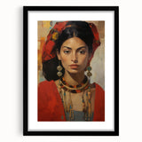 Electric Portrait Wall Art: Vibrant Woman in Bold Modern Decor