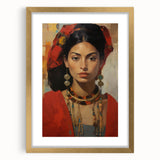 Electric Portrait Wall Art: Vibrant Woman in Bold Modern Decor