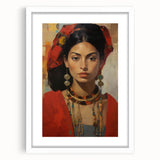 Electric Portrait Wall Art: Vibrant Woman in Bold Modern Decor