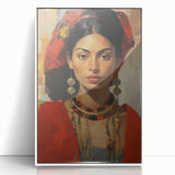 Electric Portrait Wall Art: Vibrant Woman in Bold Modern Decor