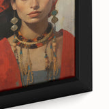 Electric Portrait Wall Art: Vibrant Woman in Bold Modern Decor