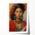 Electric Portrait Wall Art: Vibrant Woman in Bold Modern Decor