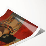 Electric Portrait Wall Art: Vibrant Woman in Bold Modern Decor