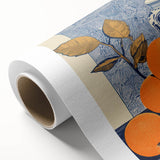 Electric Blue and Orange Citrus Canvas - Modern Electric Wall Decor