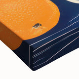 Electric Blue and Orange Citrus Canvas - Modern Electric Wall Decor