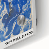 Electric Wall Art: Bold Blue Jazz Musicians in Modern Electric Decor