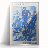 Electric Wall Art: Bold Blue Jazz Musicians in Modern Electric Decor