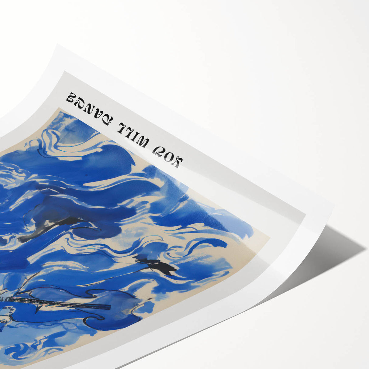 Electric Wall Art: Bold Blue Jazz Musicians in Modern Electric Decor