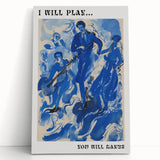 Electric Wall Art: Bold Blue Jazz Musicians in Modern Electric Decor