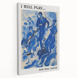 Electric Wall Art: Bold Blue Jazz Musicians in Modern Electric Decor