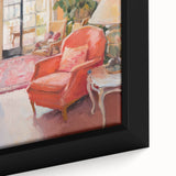 Electric Wall Art: Cozy Living Room Interior in Vibrant Modern Decor