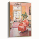 Electric Wall Art: Cozy Living Room Interior in Vibrant Modern Decor