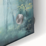 Electric Forest Wall Art: Serene Misty Landscape in Modern Decor