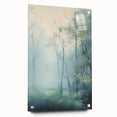 Electric Forest Wall Art: Serene Misty Landscape in Modern Decor