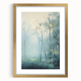 Electric Forest Wall Art: Serene Misty Landscape in Modern Decor
