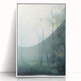 Electric Forest Wall Art: Serene Misty Landscape in Modern Decor