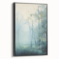 Electric Forest Wall Art: Serene Misty Landscape in Modern Decor