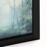 Electric Forest Wall Art: Serene Misty Landscape in Modern Decor