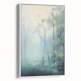 Electric Forest Wall Art: Serene Misty Landscape in Modern Decor