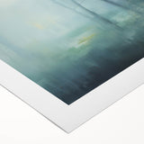 Electric Forest Wall Art: Serene Misty Landscape in Modern Decor