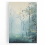 Electric Forest Wall Art: Serene Misty Landscape in Modern Decor