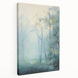 Electric Forest Wall Art: Serene Misty Landscape in Modern Decor
