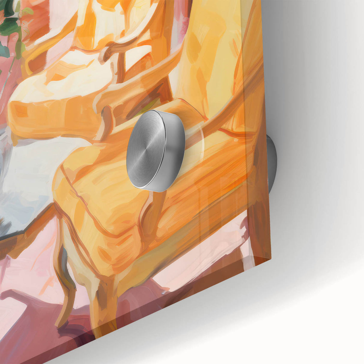 Electric Wall Art: Vibrant Interior with Yellow Chairs in Modern Decor