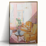 Electric Wall Art: Vibrant Interior with Yellow Chairs in Modern Decor